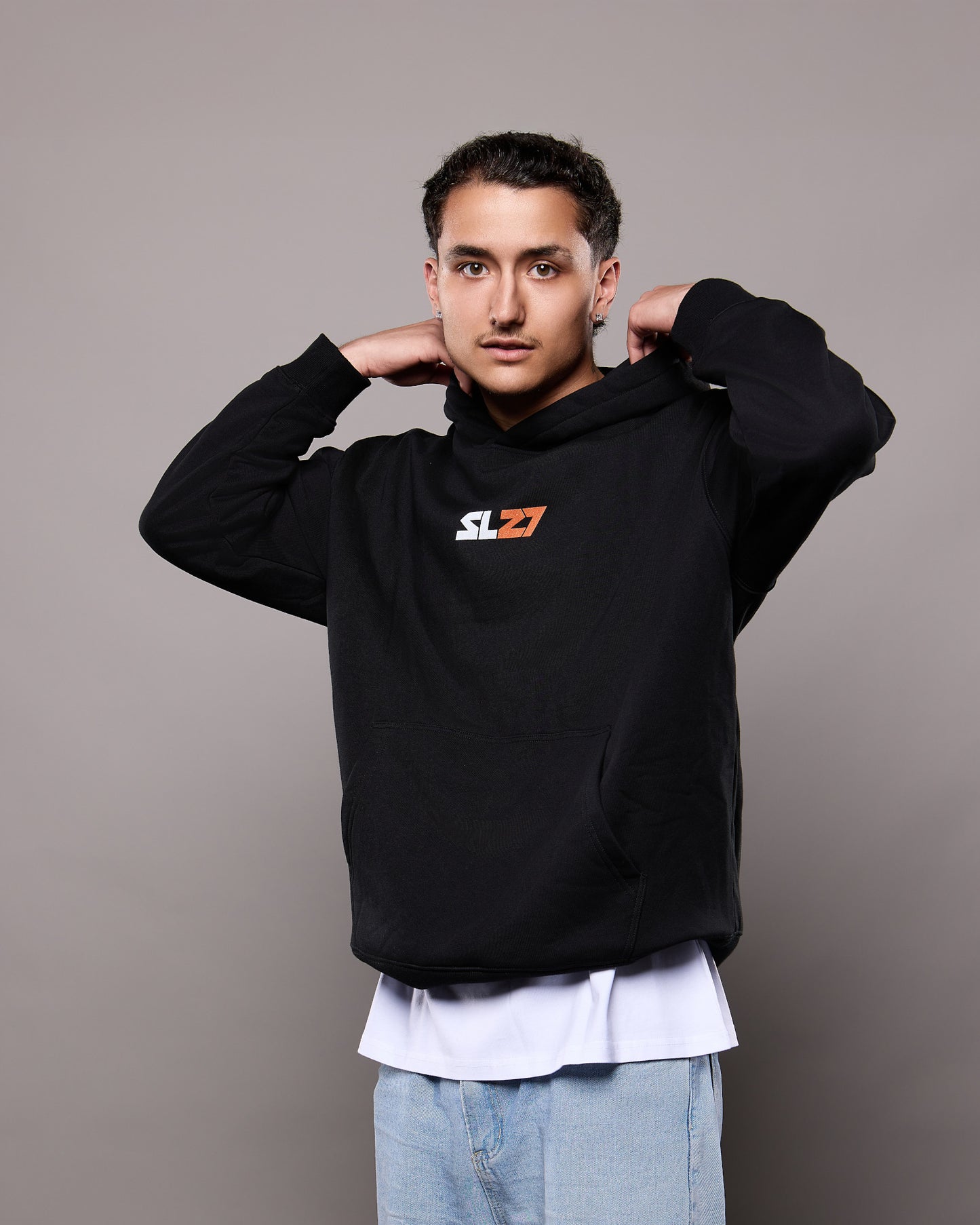 SL27-Cartoon-Hoodie schwarz Male