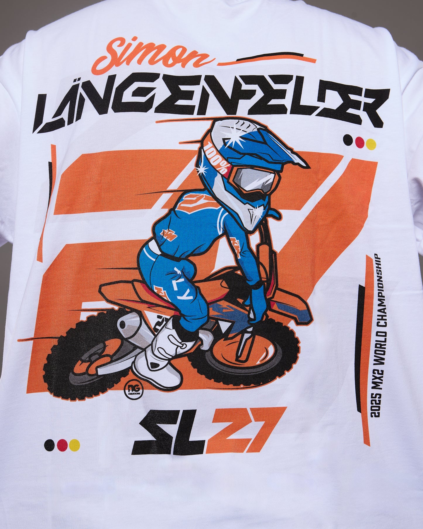 SL27-Cartoon-T-Shirt weiß Druck hinten