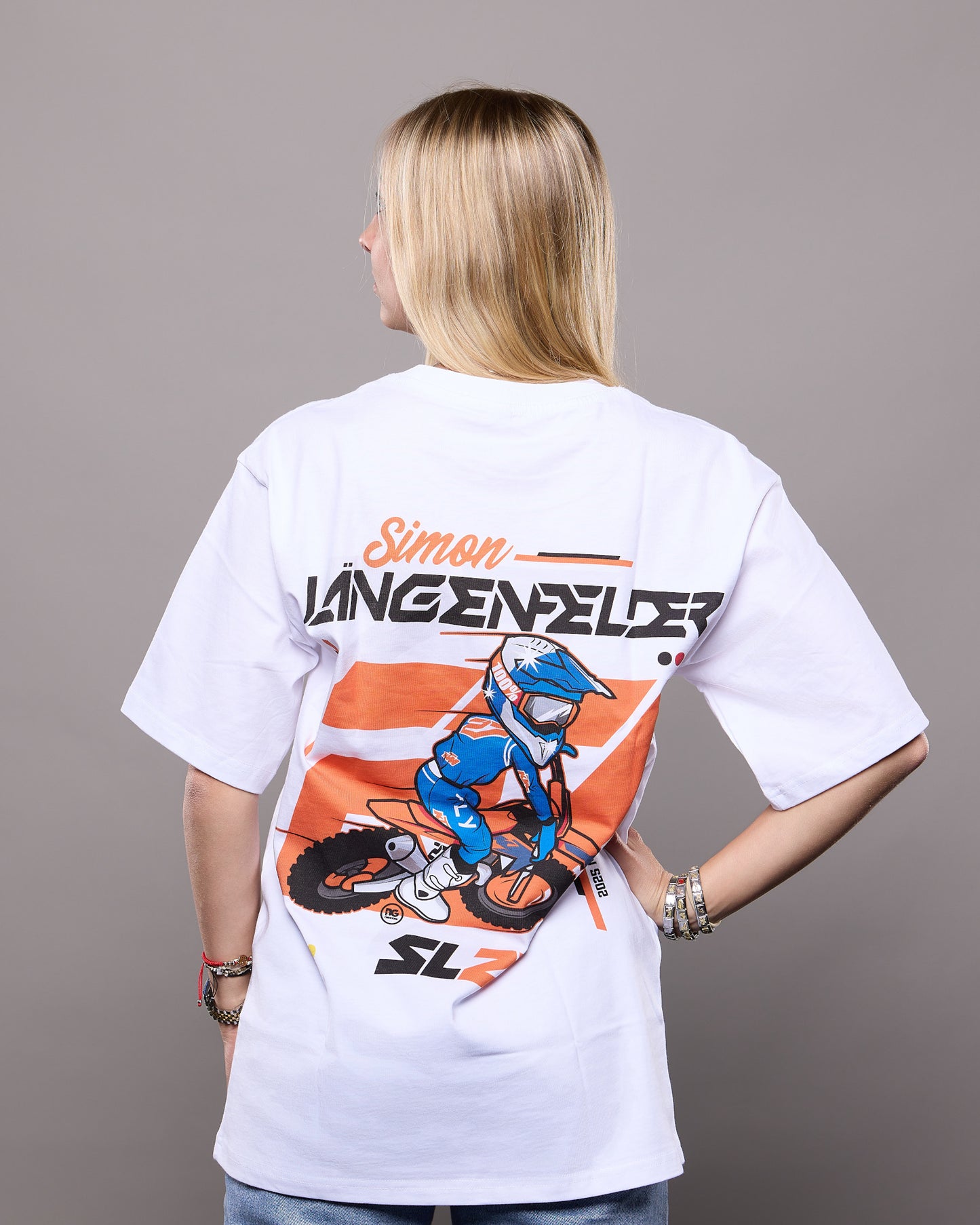 SL27-Cartoon-T-Shirt weiß hinten