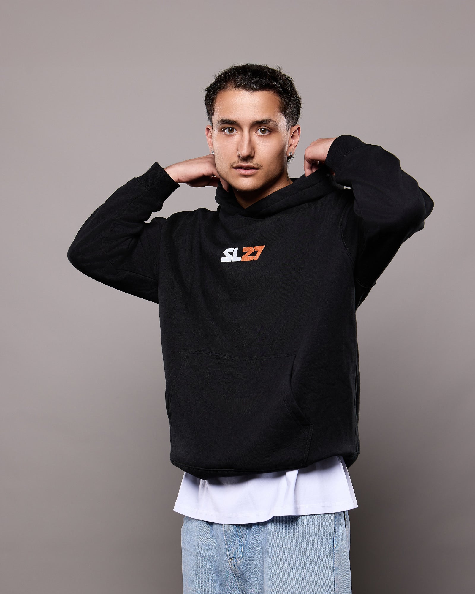 SL27-Cartoon-Hoodie schwarz Male