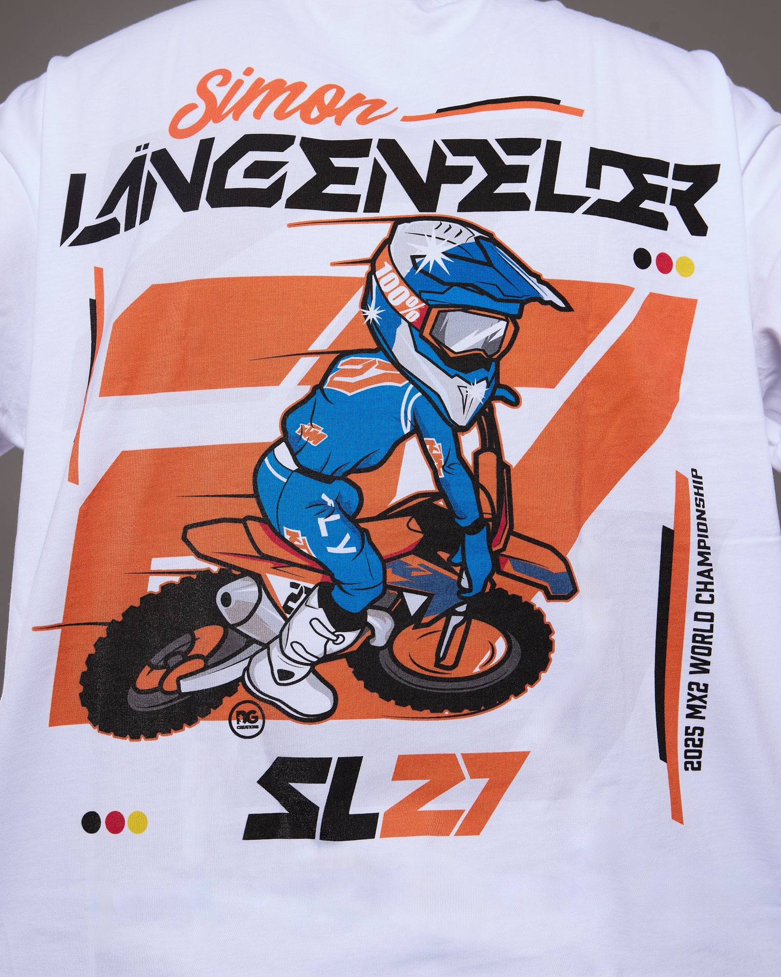 SL27-Cartoon-T-Shirt weiß Druck hinten