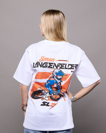 SL27-Cartoon-T-Shirt weiß hinten