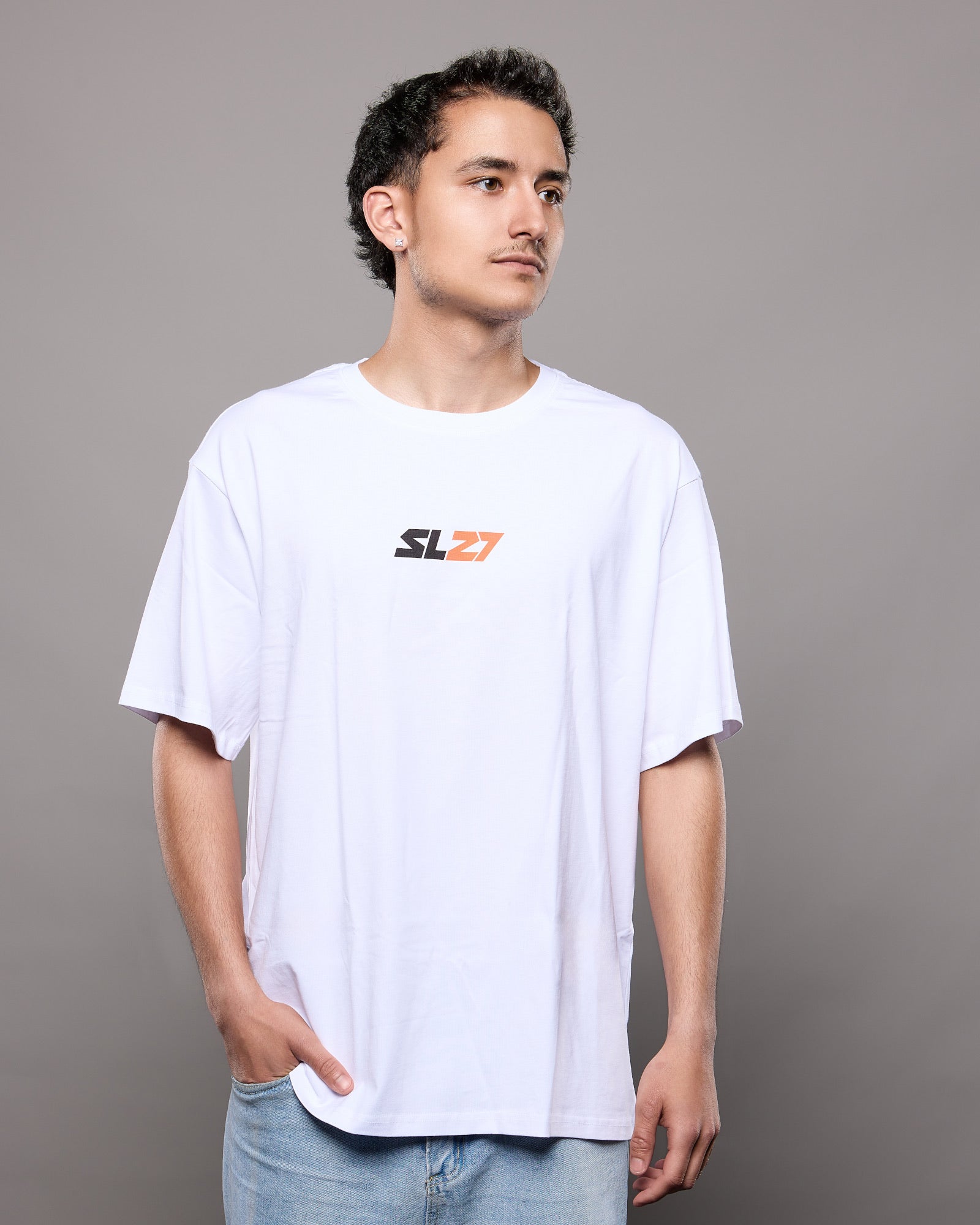 SL27-Cartoon-T-Shirt weiß vorne
